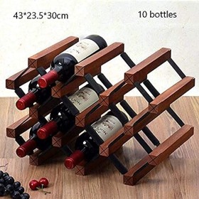 DEUYO Casier à vin en Bois Support de Stockage de vin sur Pied Casiers à vin Présentoir à vin en Bambou de comptoir - Support