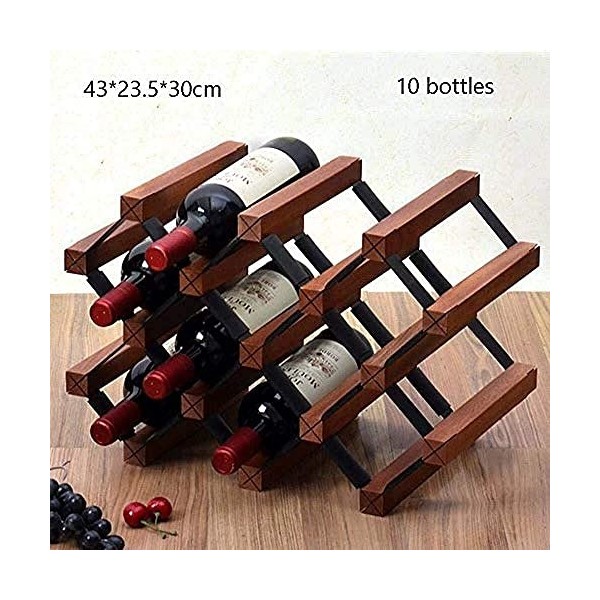 DEUYO Casier à vin en Bois Support de Stockage de vin sur Pied Casiers à vin Présentoir à vin en Bambou de comptoir - Support