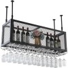 Casier à vin Casier à verres à vin suspendu, porte-bouteille de vin monté au plafond, casier à vin casier à verres à champagn