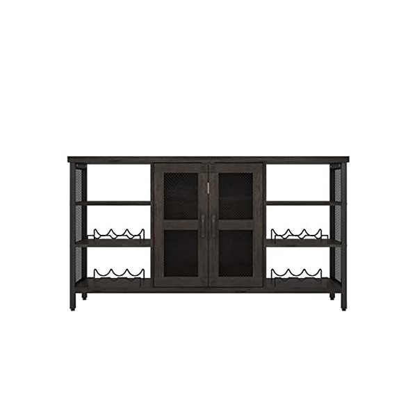 MOOWI Wine Cabinet Armoire de Bar à vin autoportante, Armoire à vin en Bois Antique avec Rangement, Armoire de Rangement de v