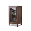 MOOWI Wine Cabinet Armoire de Rangement Buffet casier à vin en Bois, Armoire de Rangement avec Porte en Verre, 19,68 * 15,7 *