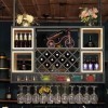 ELLiat Casier à vin Mural casier à vin Suspendu au Plafond Porte-Bouteille de vin unité de Bar étagères flottantes Porte-gobe