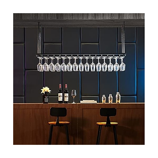 Étagère de plafond pour casier à vin, casier à vin suspendu, casier à verres à vin, cintre de bar de luxe léger/casier à vin/