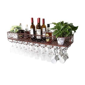 Étagères flottantes pour bar, casier à vin, hauteur réglable, porte-bouteille de vin, fer en métal, verres à vin, gobelets, v