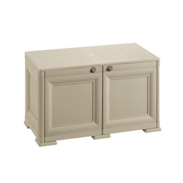 TONTARELLI 8085547908 Meuble Bas/Télé 2 Portes Pleines Plastique Polypropylène