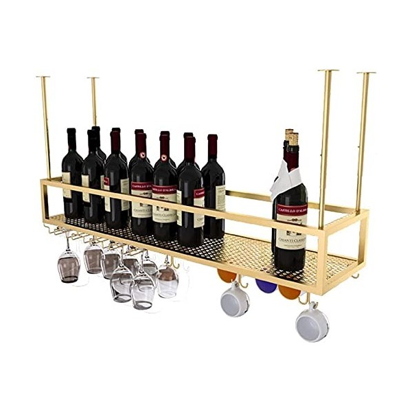 EVXOIJMS Casier À Vin Casier À Vin De Plafond, Bar Devant Le Restaurant Suspendu Casier À Verre À Vin Casier À Vin, pour Bar 