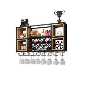 KOHARA Casier à vin Support en métal tenture Murale casier à vin décoratif Restaurant Armoire à vin Ornements Suspendus casie