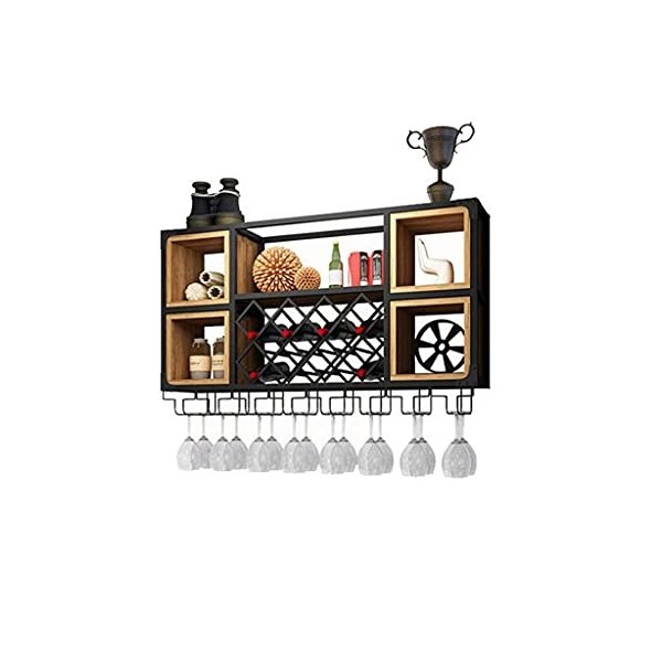 KOHARA Casier à vin Support en métal tenture Murale casier à vin décoratif Restaurant Armoire à vin Ornements Suspendus casie