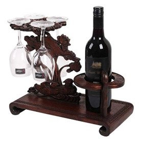 maozi Support en Bois de Rose vin, décoration créative for Verre Wine Rack dans Home Living Room