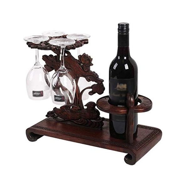 maozi Support en Bois de Rose vin, décoration créative for Verre Wine Rack dans Home Living Room