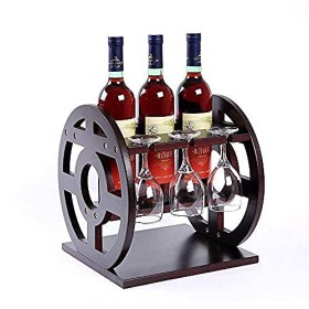 Casier à vin en bois Casier à vin décoratif Casier à vin de table Porte-bouteille de vin - Le casier à verres à vin peut cont