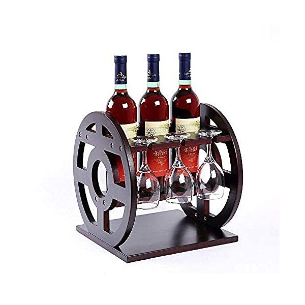 Casier à vin en bois Casier à vin décoratif Casier à vin de table Porte-bouteille de vin - Le casier à verres à vin peut cont