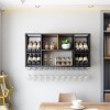 Casier à vin industriel Casier à verre à vin, étagères flottantes pour unité de bar, présentoir à bouteilles, support suspend