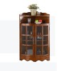 MOOWI Wine Cabinet Armoire de Rangement Triangulaire dangle, vin en Bois avec Deux Portes et étagère réglable for Salle de B