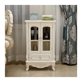 MOOWI Wine Cabinet Armoire à vin européenne Armoire en Verre unilatérale Armoire à thé Armoire de Stockage de vin en Bois for