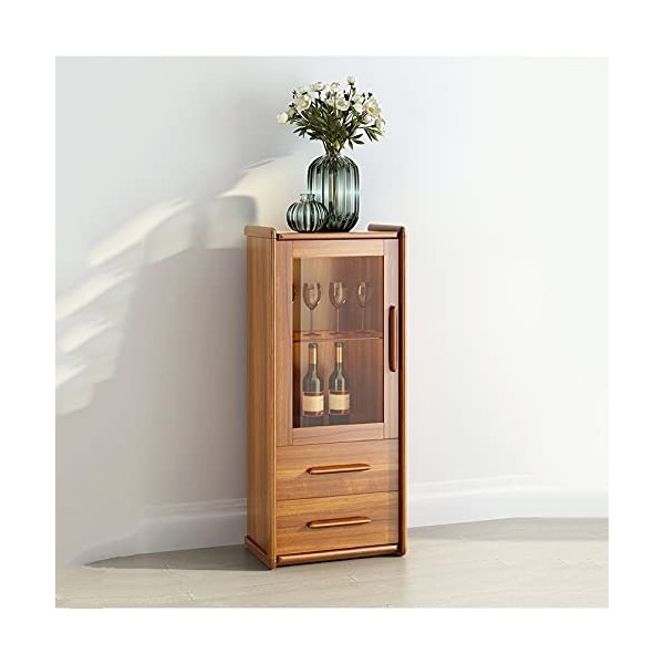 MOOWI Wine Cabinet Armoire à vin Salon Contre Le Mur, Armoire à Porte en Verre Moderne et Simple, Armoire de Rangement, tiroi