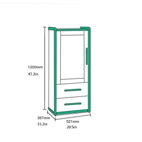 MOOWI Wine Cabinet Armoire à vin Salon Contre Le Mur, Armoire à Porte en Verre Moderne et Simple, Armoire de Rangement, tiroi