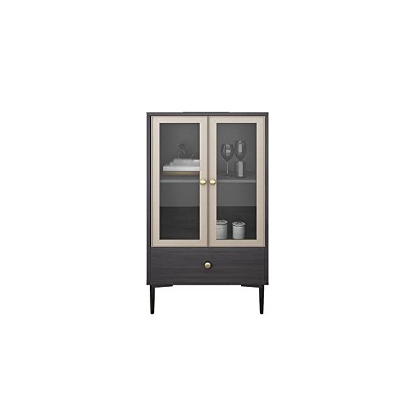 MOOWI Wine Cabinet Armoire à vin avec tiroirs en Verre Simple, Salon, Meuble de Bar, Buffet Lumineux de Luxe, Petit Support d