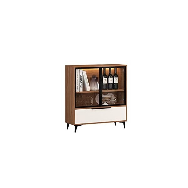 MOOWI Wine Cabinet Armoire de Stockage de vin, Buffet avec tiroir, Meuble de Bar à café for liqueurs et Verres, idéal for la 