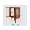 MOOWI Wine Cabinet Armoire à vin en Bois avec Porte en Verre et Compartiment de Rangement, Armoire latérale rétro, Buffet de 