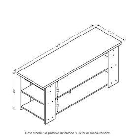 Furinno Meuble TV, 39,5 x 119 x 50,8 cm