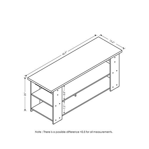 Furinno Meuble TV, 39,5 x 119 x 50,8 cm
