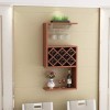 Casier à verres à vin suspendu-étagères porte-gobelet armoire à vin murale en bois, simple et moderne maison restaurant mur c