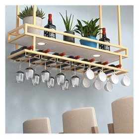 Casier à vin suspendu pour armoire à vin, supports suspendus, support de rangement décoratif, cintre de barre en fer, casier 