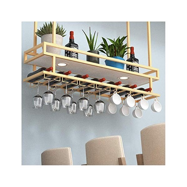 Casier à vin suspendu pour armoire à vin, supports suspendus, support de rangement décoratif, cintre de barre en fer, casier 