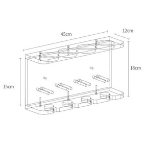 BROGEH Casier à vin décoratif Casier à vin en Bois Porte-Bouteille de vin - Casier à vin Mural pouvant contenir 4 Bouteilles 