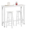WOLTU 1 X Table de Bar + 2 X tabourets de Bar en MDF et métal,Ensemble de Meuble Industriel de Salle à Manger 120x40x100cm Ch