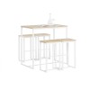 SoBuy OGT15-N Set de 1 Table + 4 Tabourets Ensemble Table de Bar Bistrot + 4 Tabourets de Bar avec Repose-Pieds Table Haute C