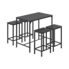 ReseeZac Table de Bar avec 4 chaises de Bar,Cuisine Salle à Manger Set,Table de Bar et Tabouret de Bar Set,pour Cuisine Salle