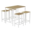 ReseeZac Table de Bar avec 4 chaises de Bar,Cuisine Salle à Manger Set,Table de Bar et Tabouret de Bar Set,pour Cuisine Salle