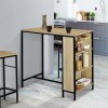 IDMarket - Ensemble Table de Bar Detroit et 2 tabourets Design Industriel