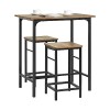 SoBuy OGT10-HG Set de 1 Table + 2 Tabourets Table Mange-Debout Table Haute Cuisine Ensemble Table de Bar bistrot + 2 tabouret