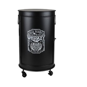 Urban Living Bar BIDON avec roulettes, Noir, Normal