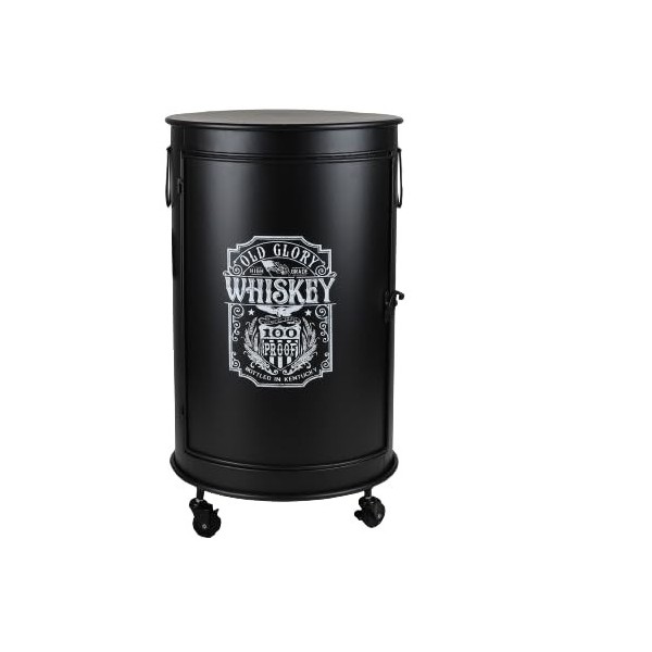 Urban Living Bar BIDON avec roulettes, Noir, Normal