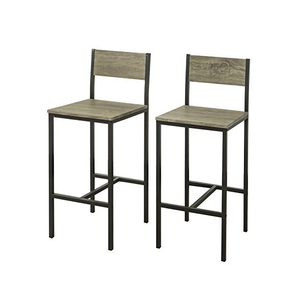 SoBuy® OGT03-N Set de 1 Table + 2 Chaises Table Mange-Debout Table Haute Cuisine