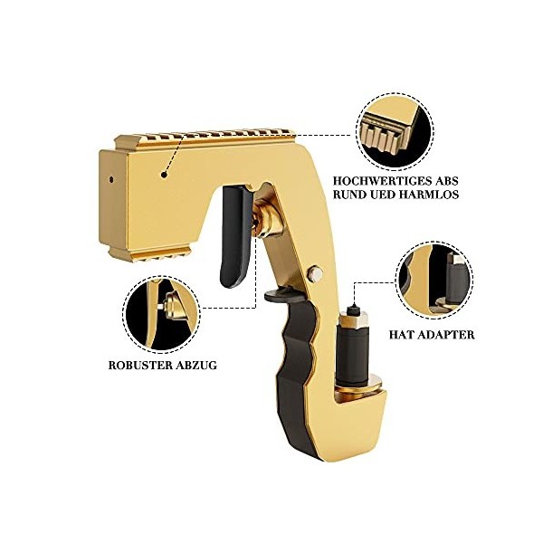 Jooheli Champagne Spray Gun, Pistolets à Champagne, Distributeur de Bière, Distributeur de Vin, Pistolet à Champagne pour Pis