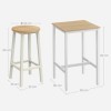 VASAGLE Ensemble Table Haute avec 2 Tabourets de Bar, Table de Bar Carrée, Table de Cuisine, Chaises de Bar, Chaise de Cuisin