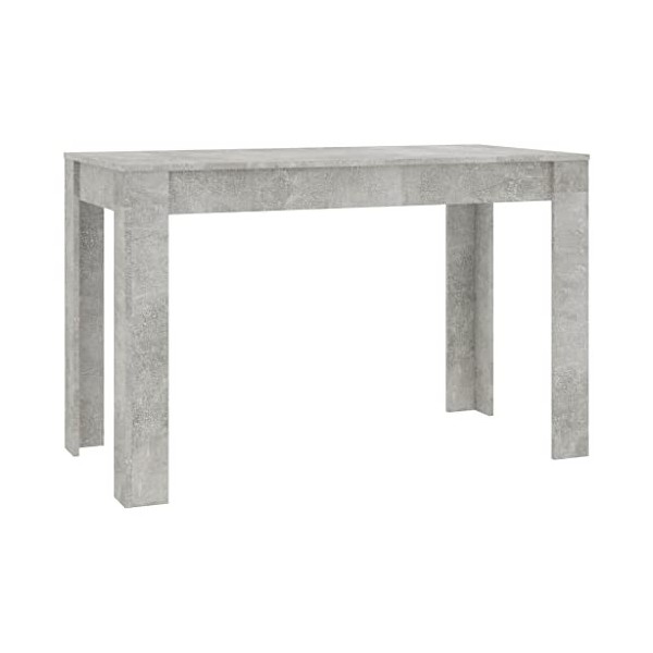 vidaXL Table de Salle à Manger Table à Dîner Table de Cuisine Table de Repas Meuble à Dîner Maison Intérieur Gris Béton 120x6