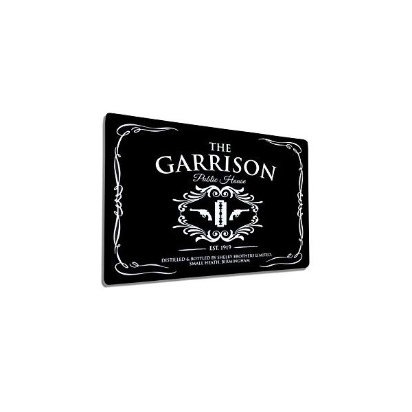 The Garrison Public House Plaque Murale en métal Noir