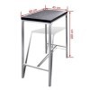 Festnight Ensemble de Bar avec 1 Table et 2 Chaises pour Cuisine, Pub ou Solarium Noir