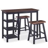 vidaXL Ensemble de Bar 3 pcs Ensemble de Salle à Manger Mobilier à Dîner Table et Tabourets de Bistrot Cuisine Maison Intérie