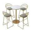 Ensemble de comptoir de Salle à Manger avec 1 Table et 4 chaises, Ensemble de tabourets de Bar Modernes, Facile à Assembler, 