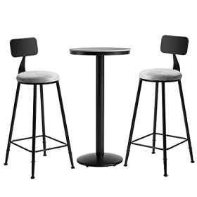 KMFVXZCN Ensemble de Meubles de Table à Manger 3 pièces à Hauteur de comptoir pour Cuisine, Bar, pièce avec 2 tabourets en Fl