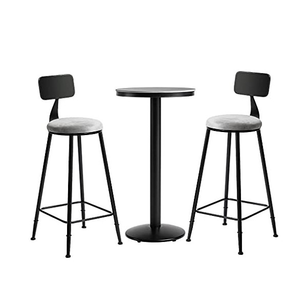 KMFVXZCN Ensemble de Meubles de Table à Manger 3 pièces à Hauteur de comptoir pour Cuisine, Bar, pièce avec 2 tabourets en Fl