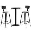 KMFVXZCN Ensemble de Meubles de Table à Manger 3 pièces à Hauteur de comptoir pour Cuisine, Bar, pièce avec 2 tabourets en Fl