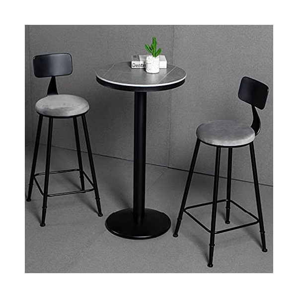 KMFVXZCN Ensemble de Meubles de Table à Manger 3 pièces à Hauteur de comptoir pour Cuisine, Bar, pièce avec 2 tabourets en Fl